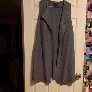 Tahari Pure Luxe Gray Cashmere Cardigan